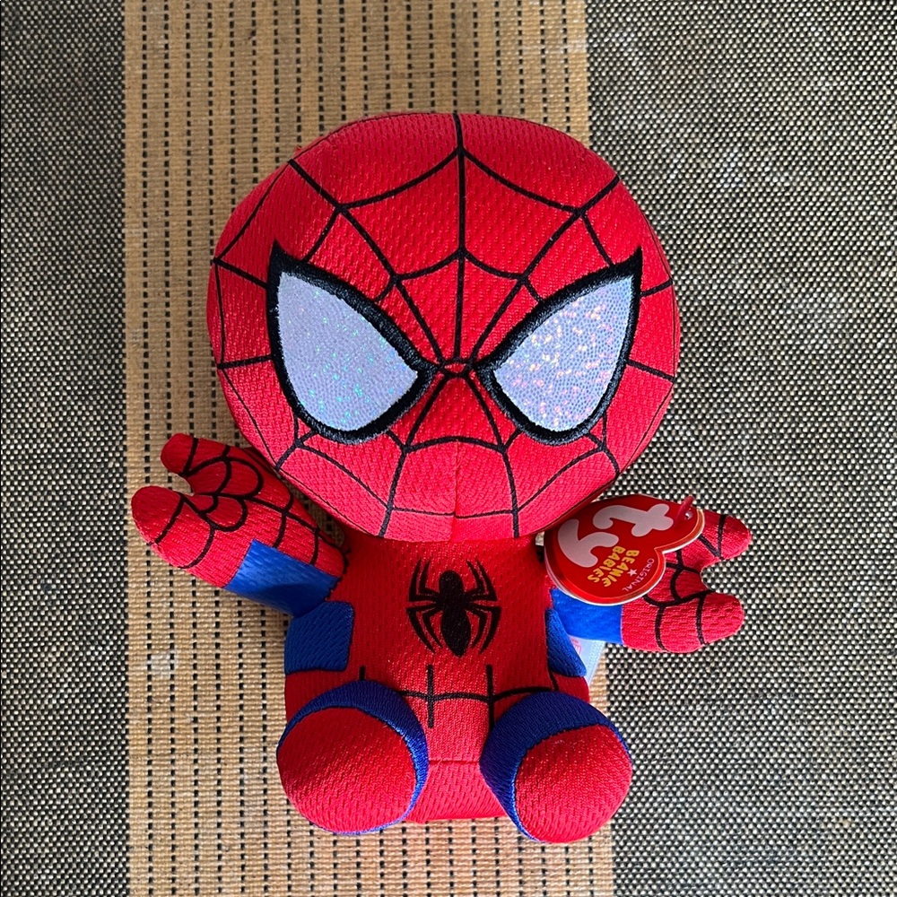 Ty Red and Blue Spider-Man Plush Beanie